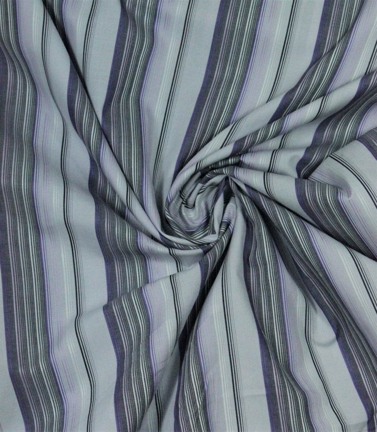 Poplin  Elastic Lila Cu Dungi Mov, Gri, Alb