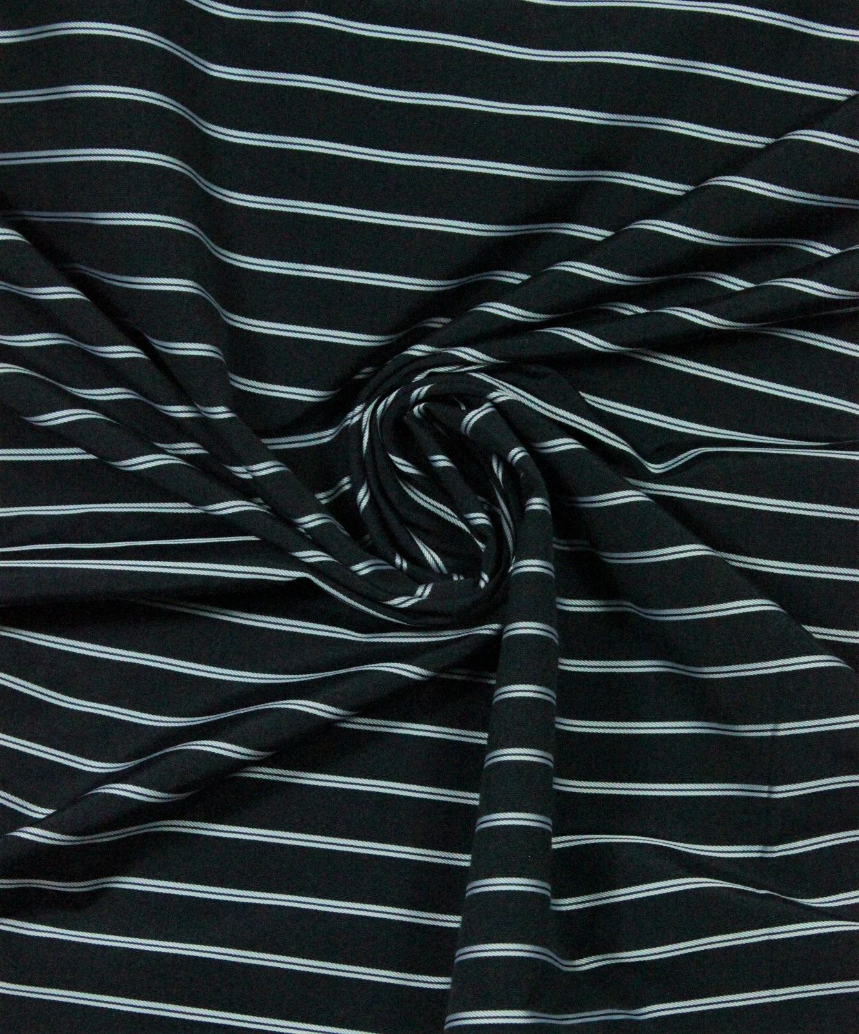 Poplin Negru Cu Dungi Albe