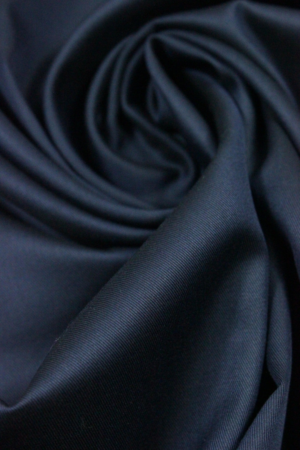 Poplin Satinat Usor Elastic, Bleumarin Indigo