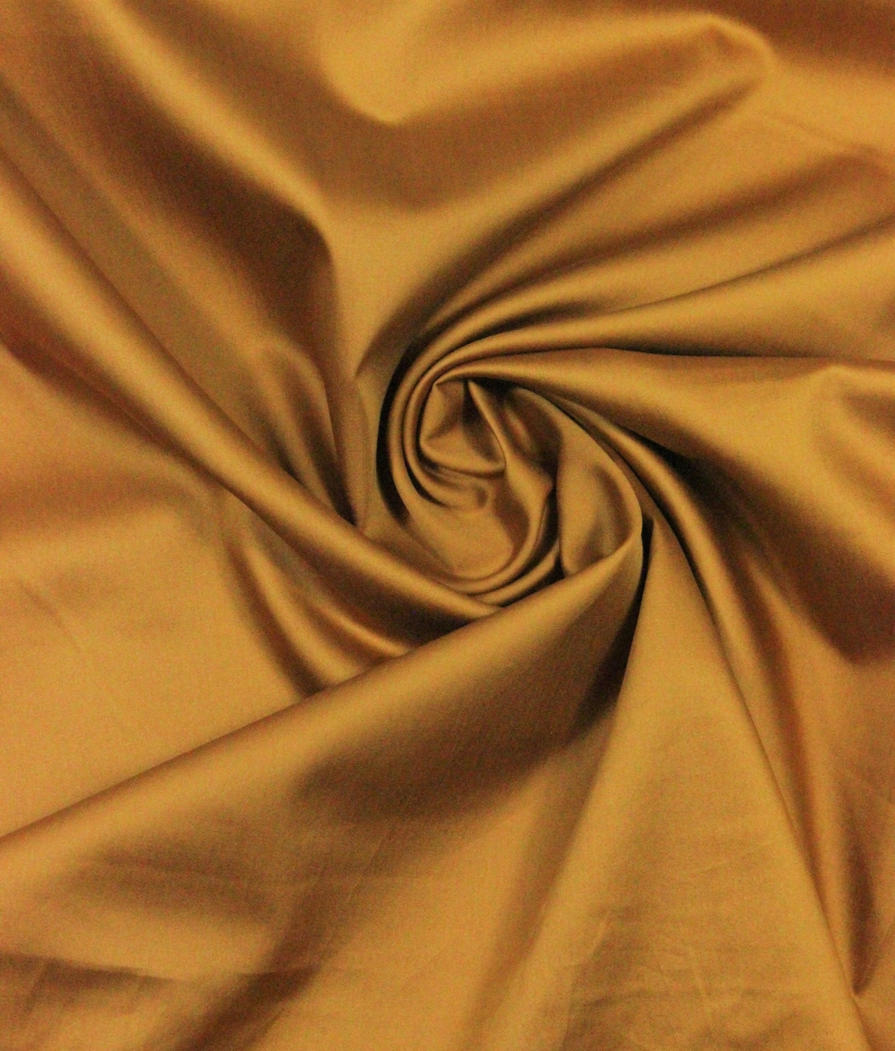 Poplin Satinat Usor Elastic, Coniac
