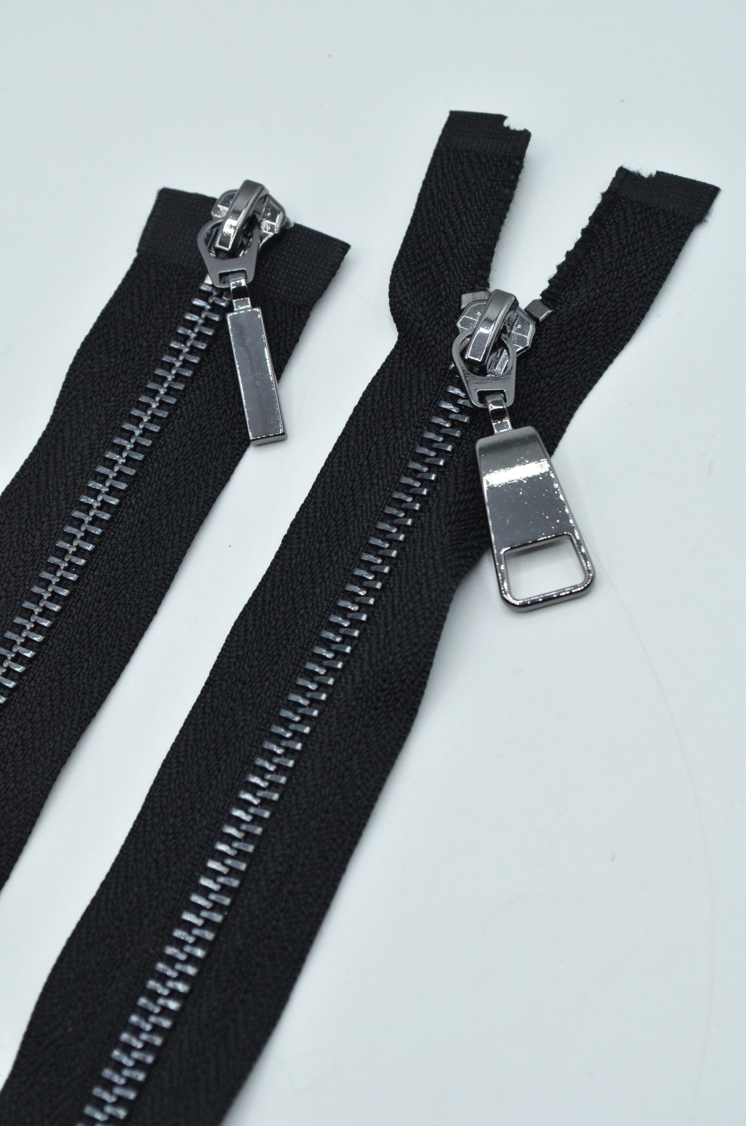 Fermoar Metalic Detasabil 5mm Cu Dublu Cursor 62cm,Negru