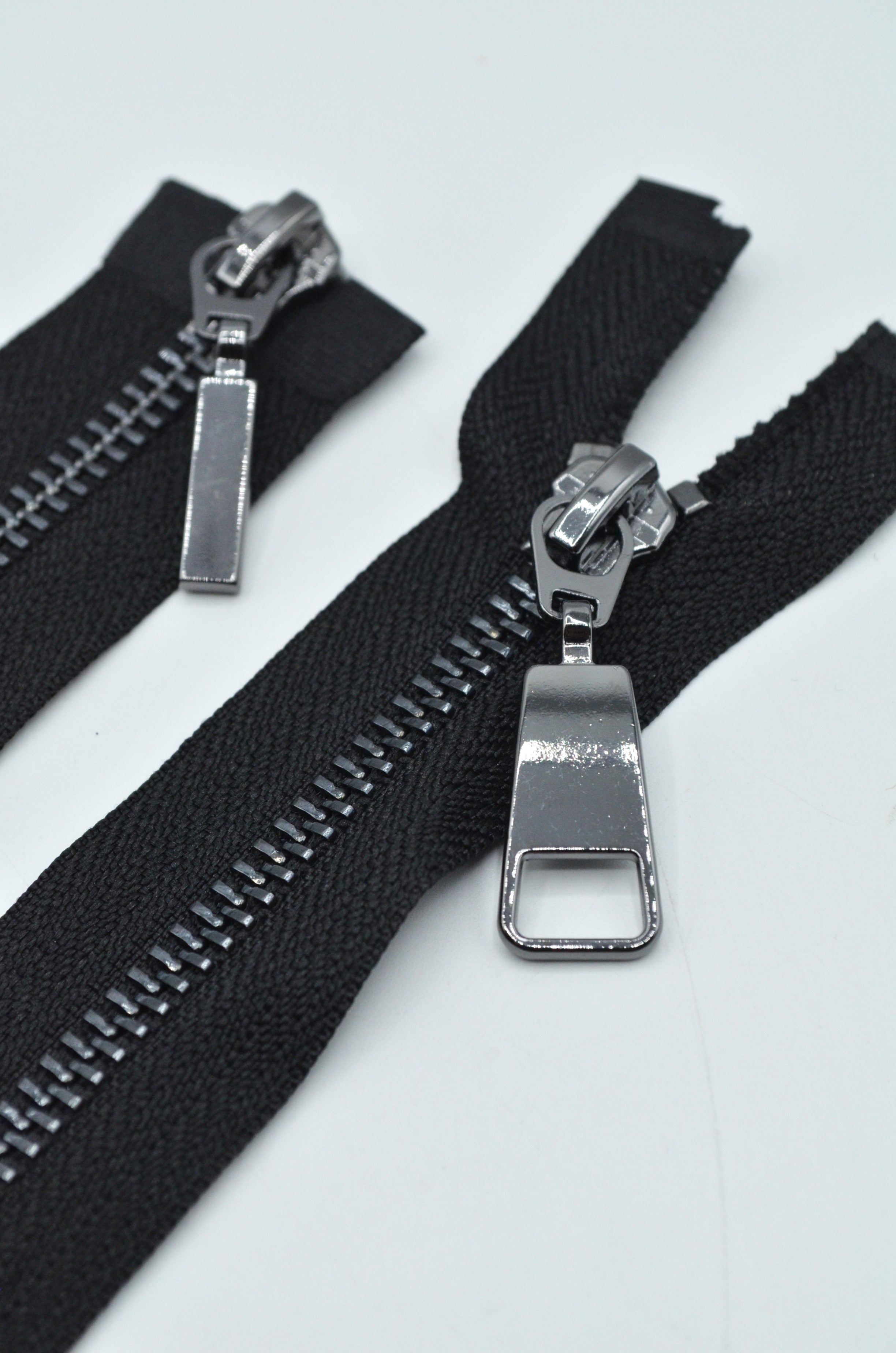 Fermoar Metalic Detasabil 5mm Cu Dublu Cursor 62cm,Negru