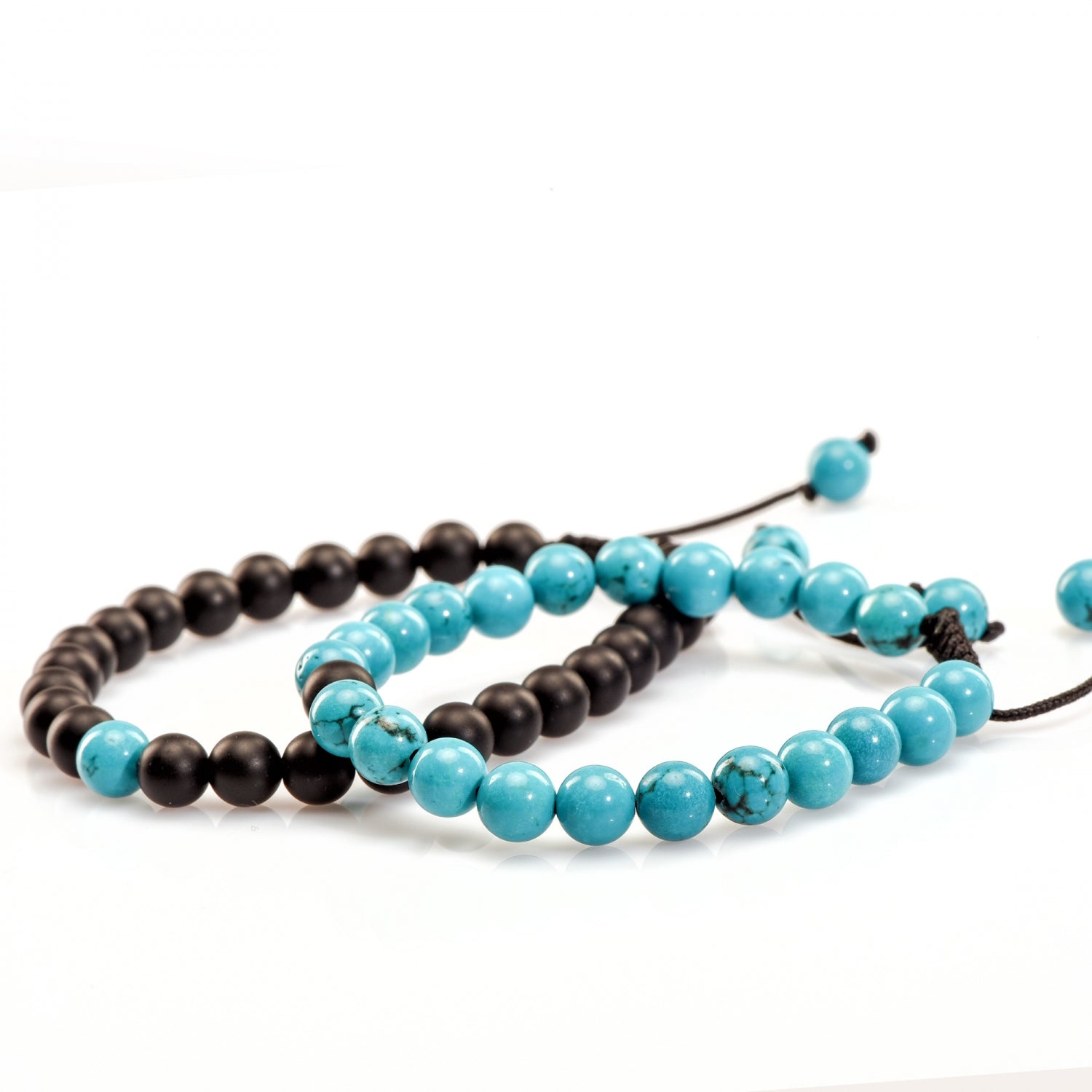 SET BRATARI CUPLU ONIX MAT & TURCOAZ