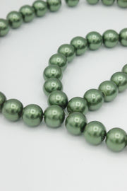 Sirag Perle, Verde Kaki, 12mm