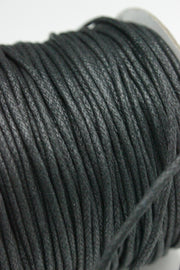 Snur De Bumbac Cerat, 2mm, Negru