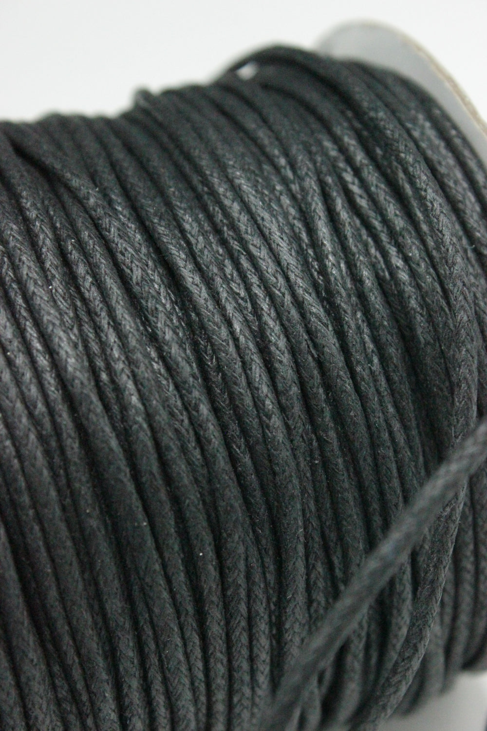 Snur De Bumbac Cerat, 2mm, Negru