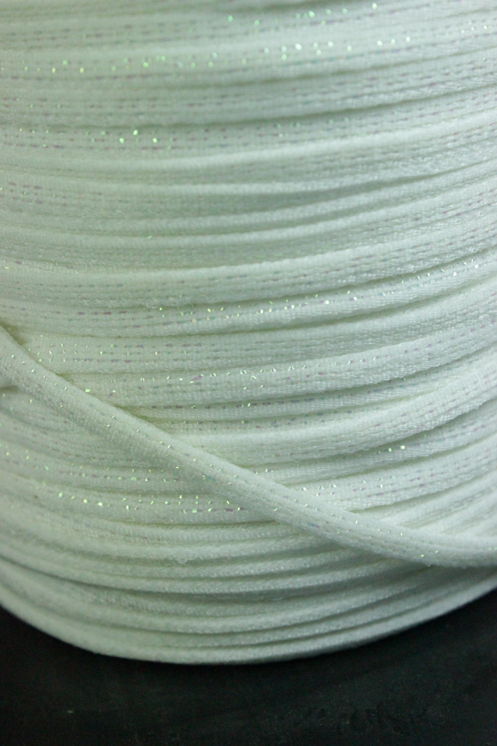 Snur Elastic Cu Fir Lurex, Ivoire, 5mm