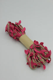 Snur Impletit Cu Frunze, 8mm, Fucsia