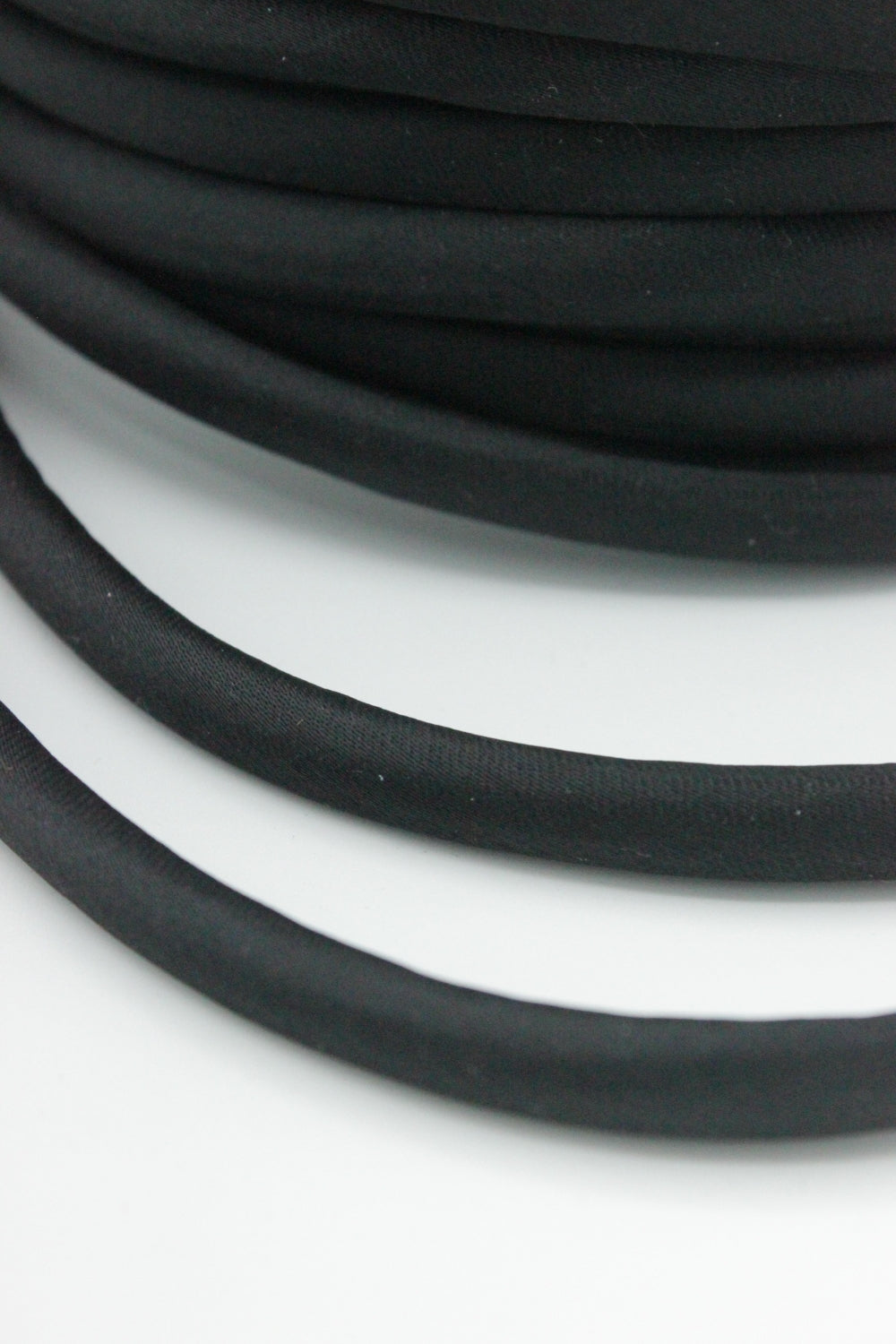 Snur Satinat, 8mm, Negru