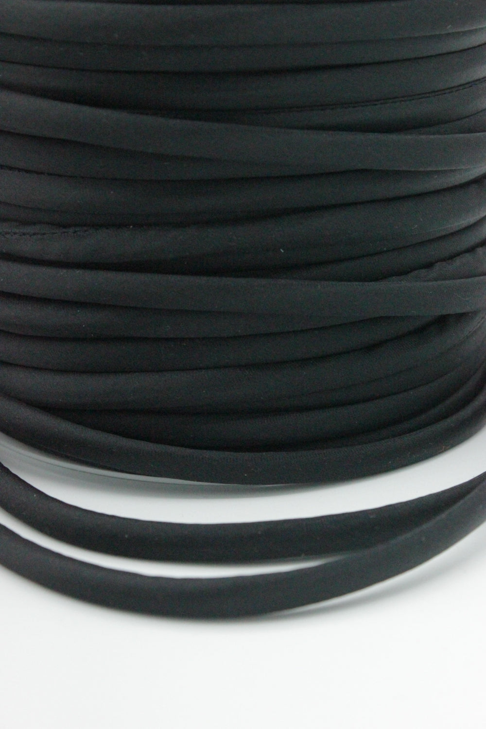 Snur Satinat, 8mm, Negru