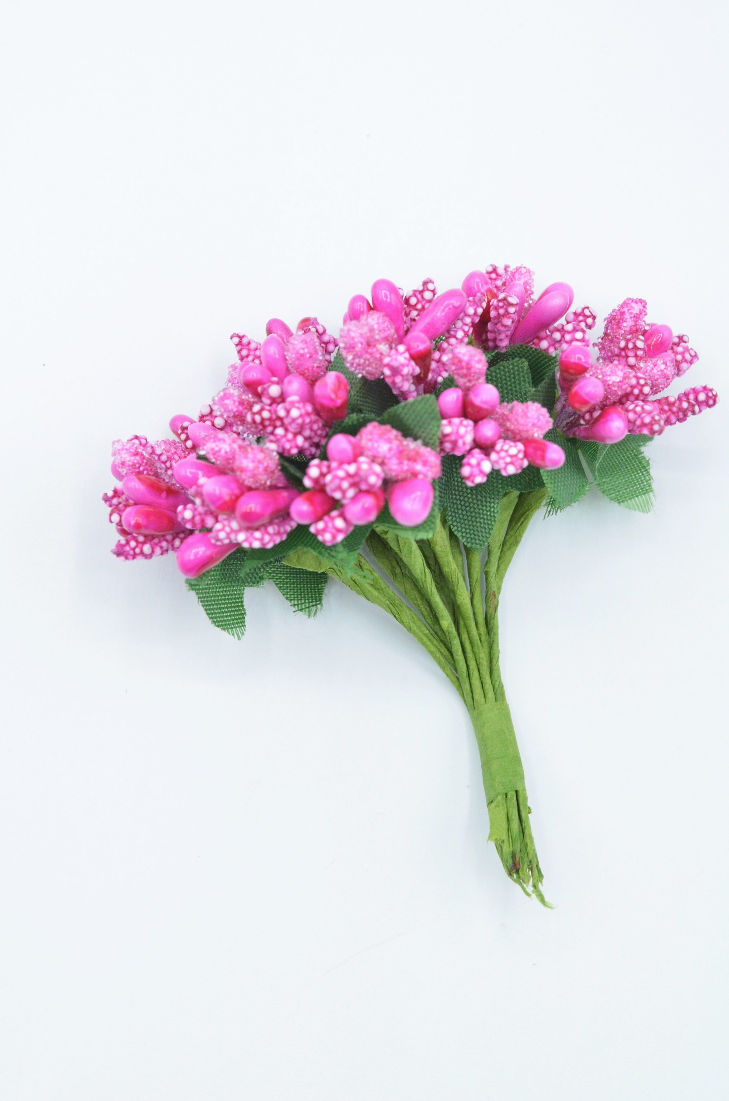 Stamina Cu Bobite mari (12 fire/Buchet) Fucsia