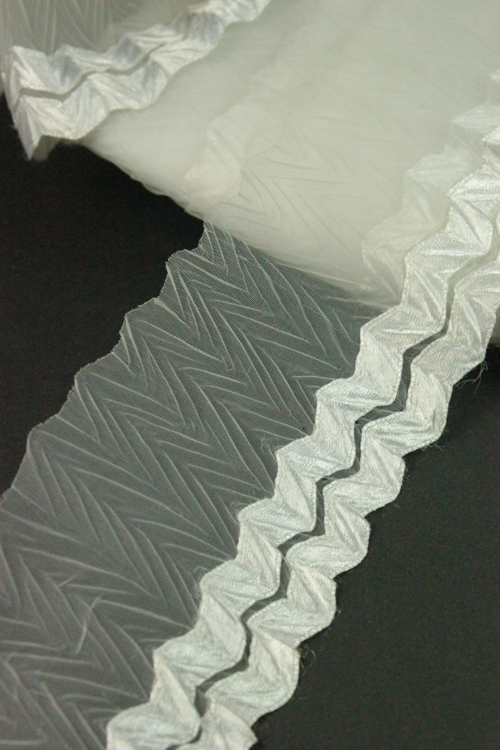 Terminatie Din Organza, 65mm, Alb