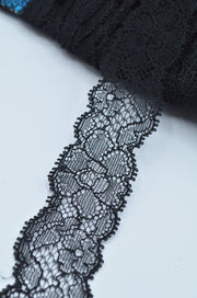 Dantela Elastica Neagra, 30mm
