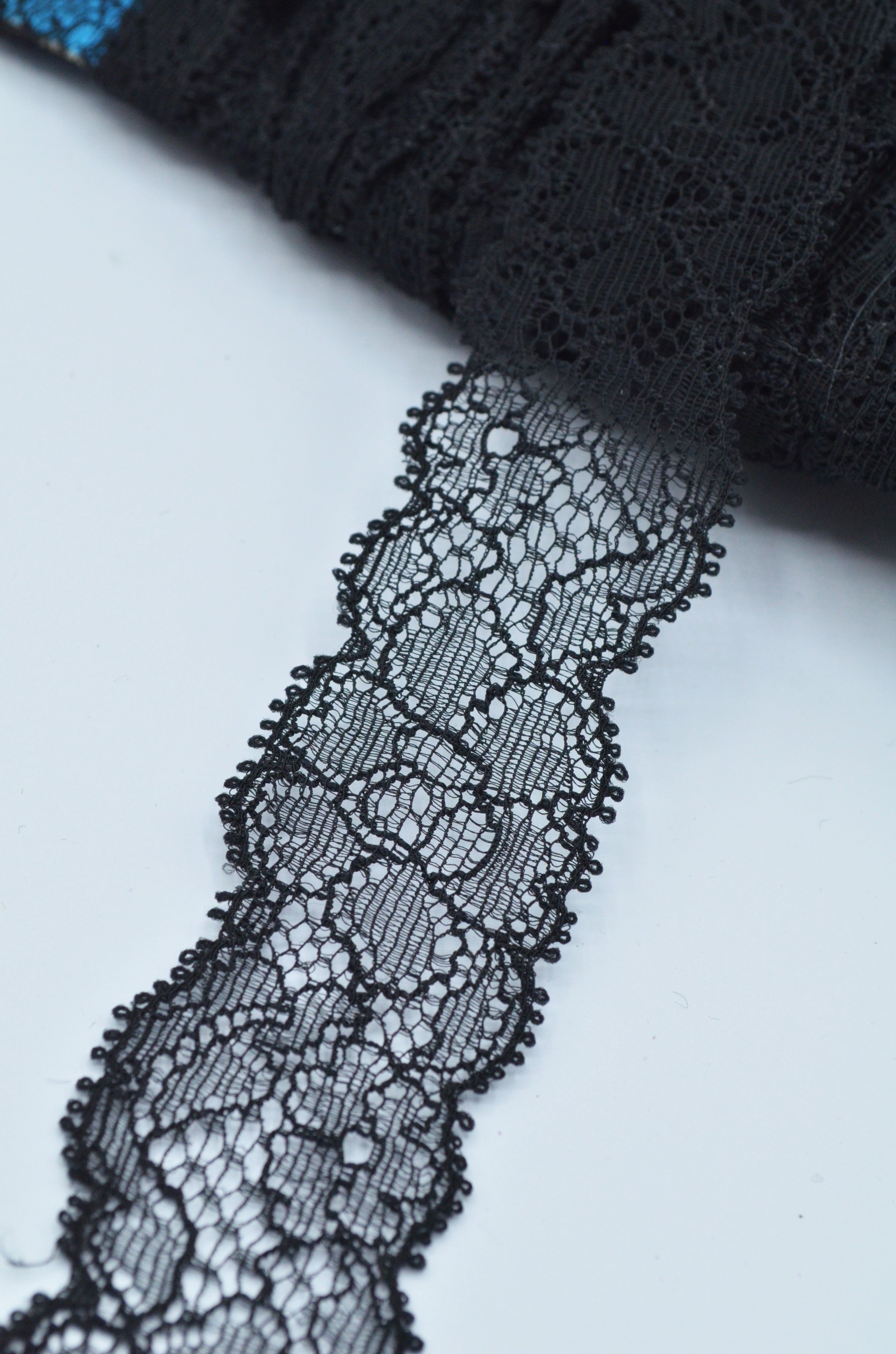 Dantela Elastica Neagra, 30mm