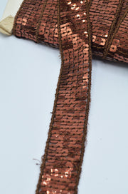 Pasmanterie Cu Paiete 23mm, Maro