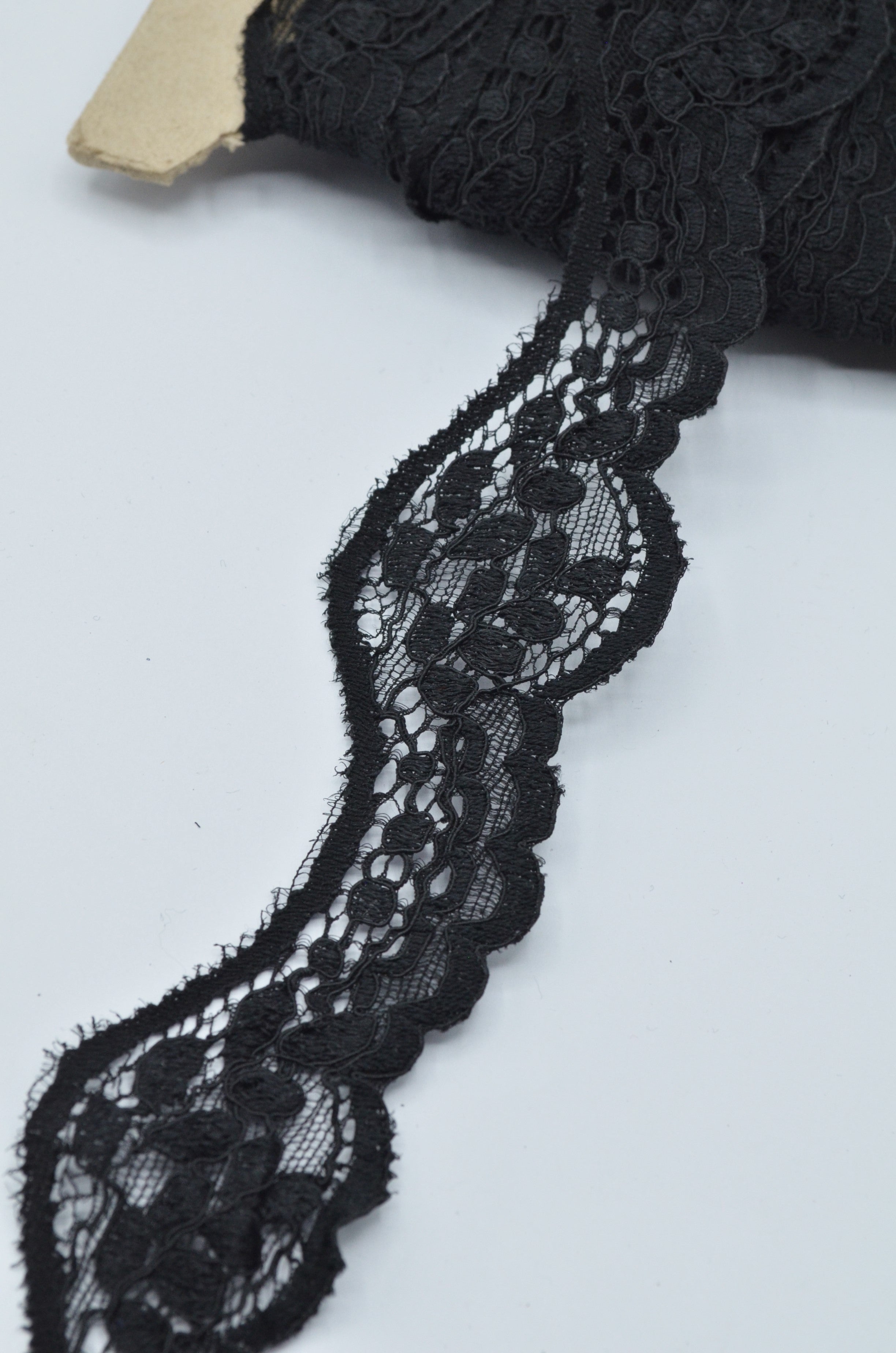 Dantela Elastica Neagra, 40mm
