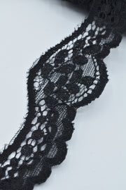 Dantela Elastica Neagra, 40mm