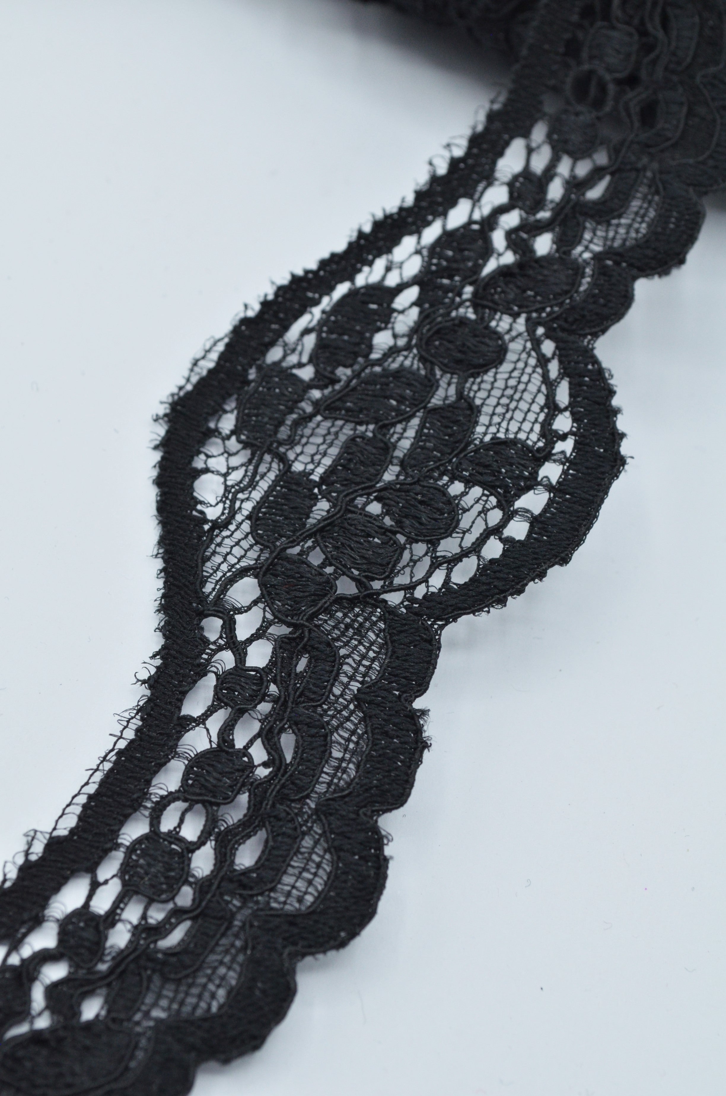 Dantela Elastica Neagra, 40mm