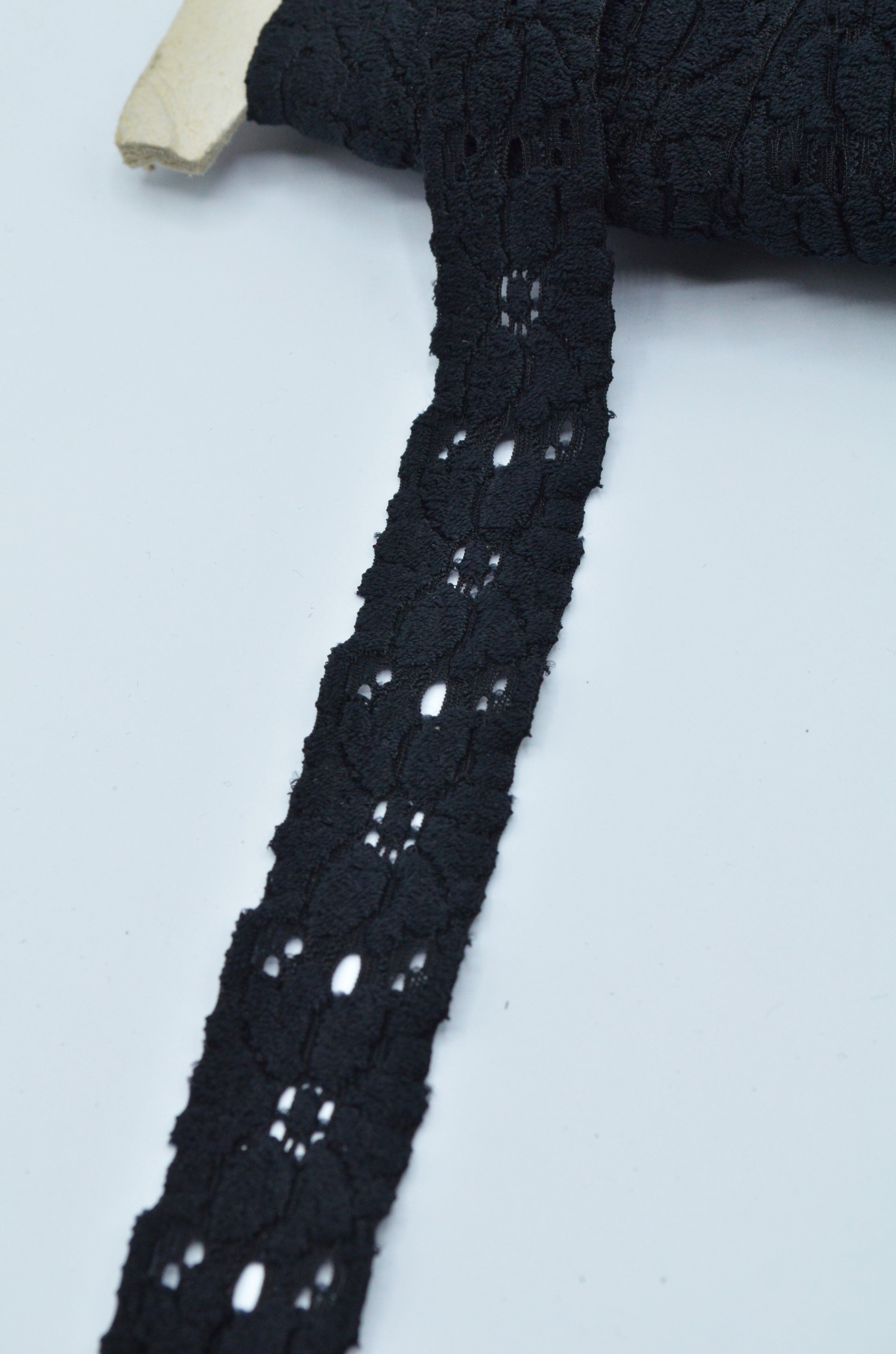 Dantela Elastica Neagra, 25mm