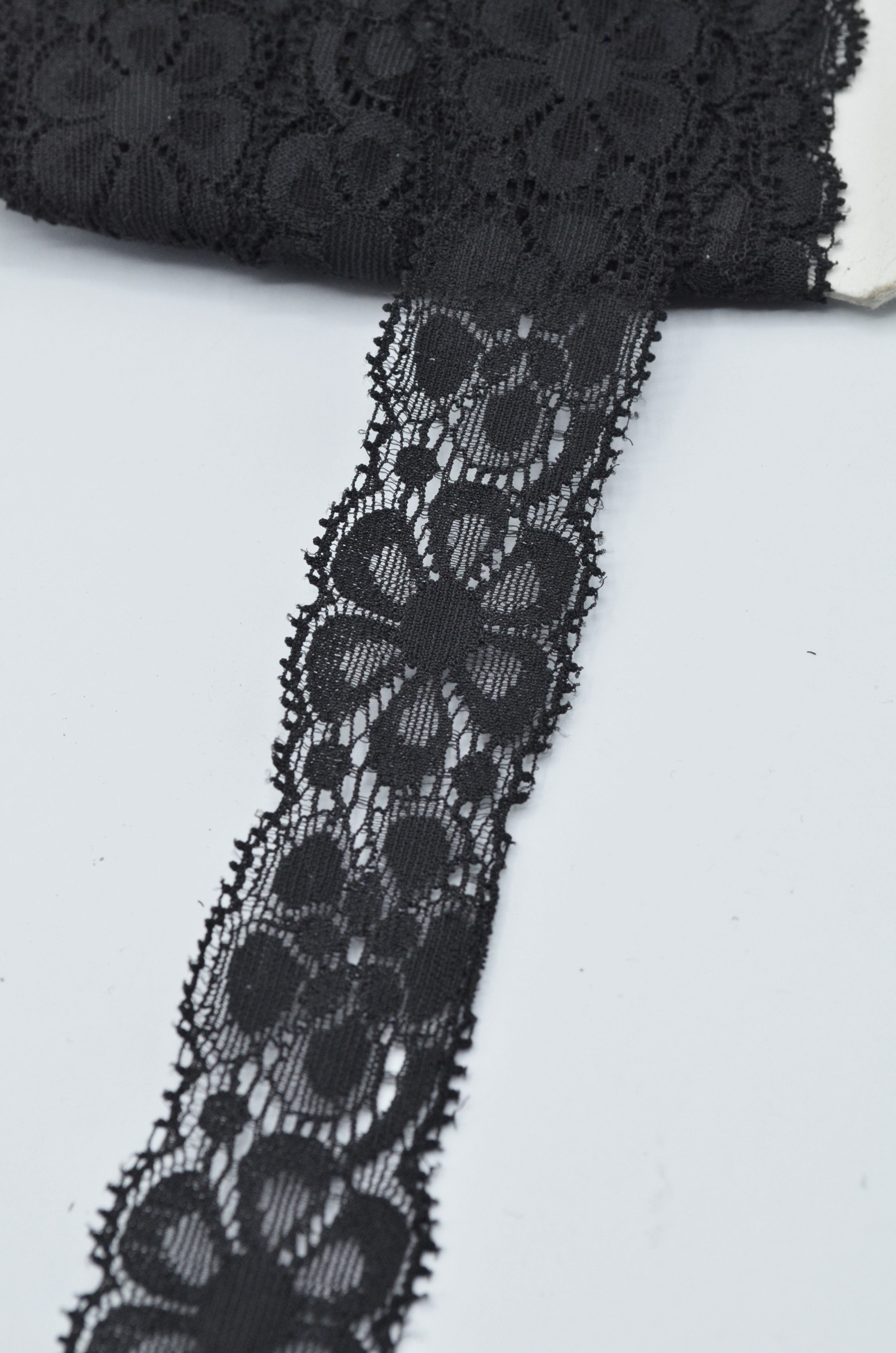 Dantela Elastica Neagra, 30mm