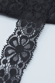 Dantela Elastica Neagra, 30mm