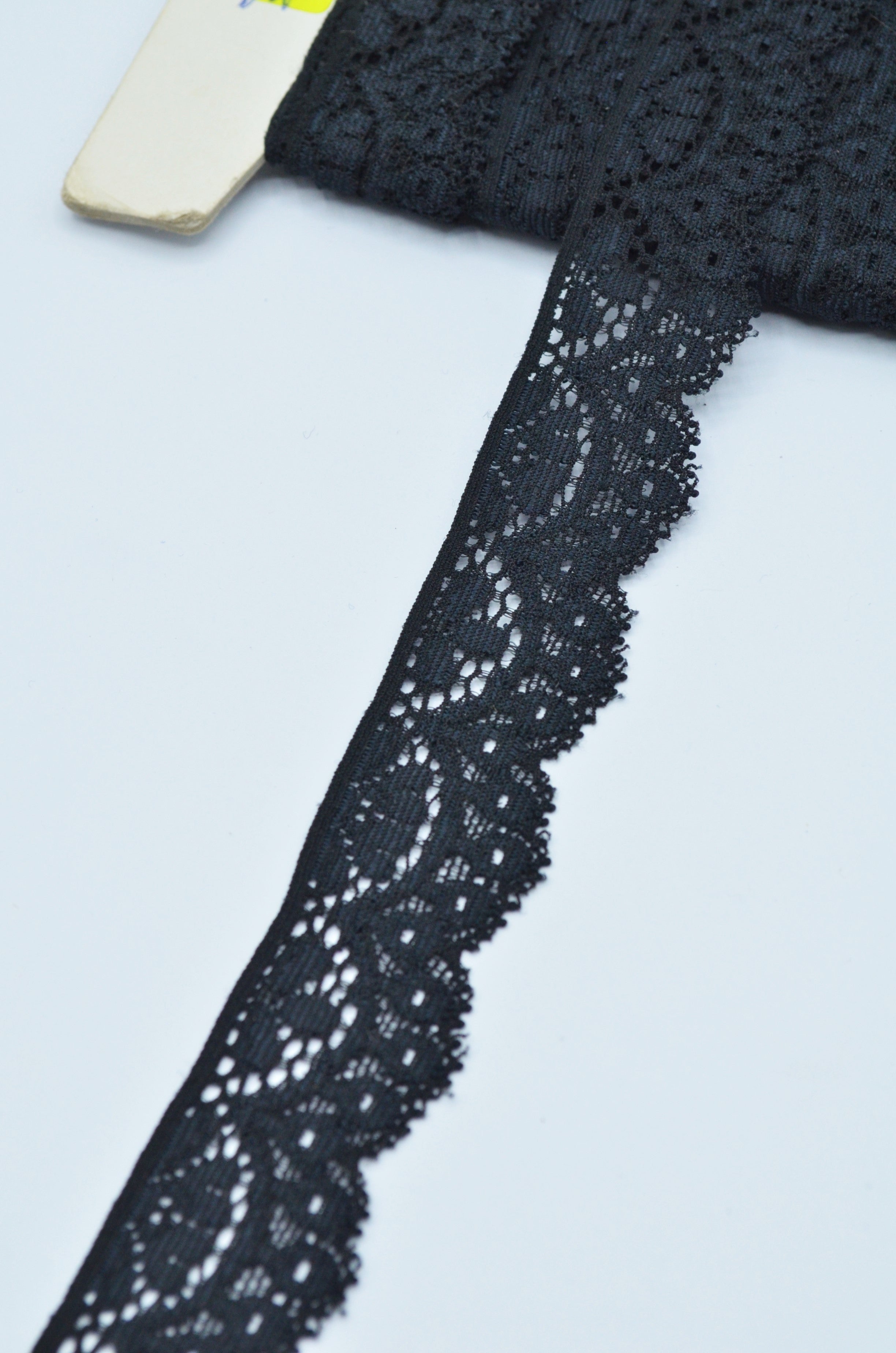 Dantela Elastica Neagra, 25mm