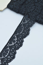 Dantela Elastica Neagra, 25mm