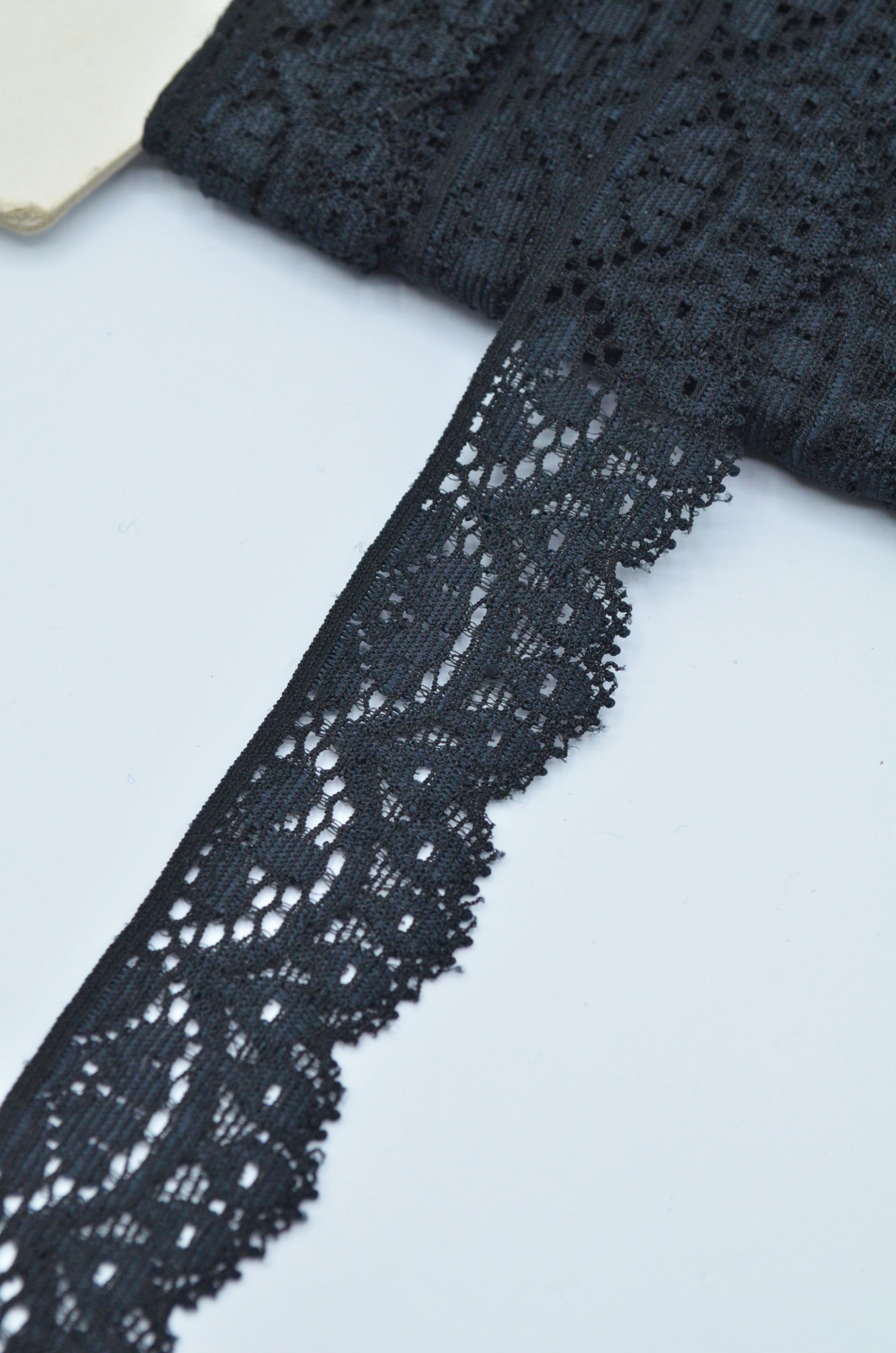 Dantela Elastica Neagra, 25mm