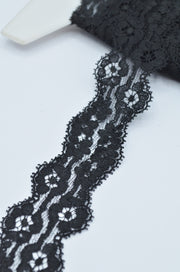 Dantela Elastica Neagra, 30mm