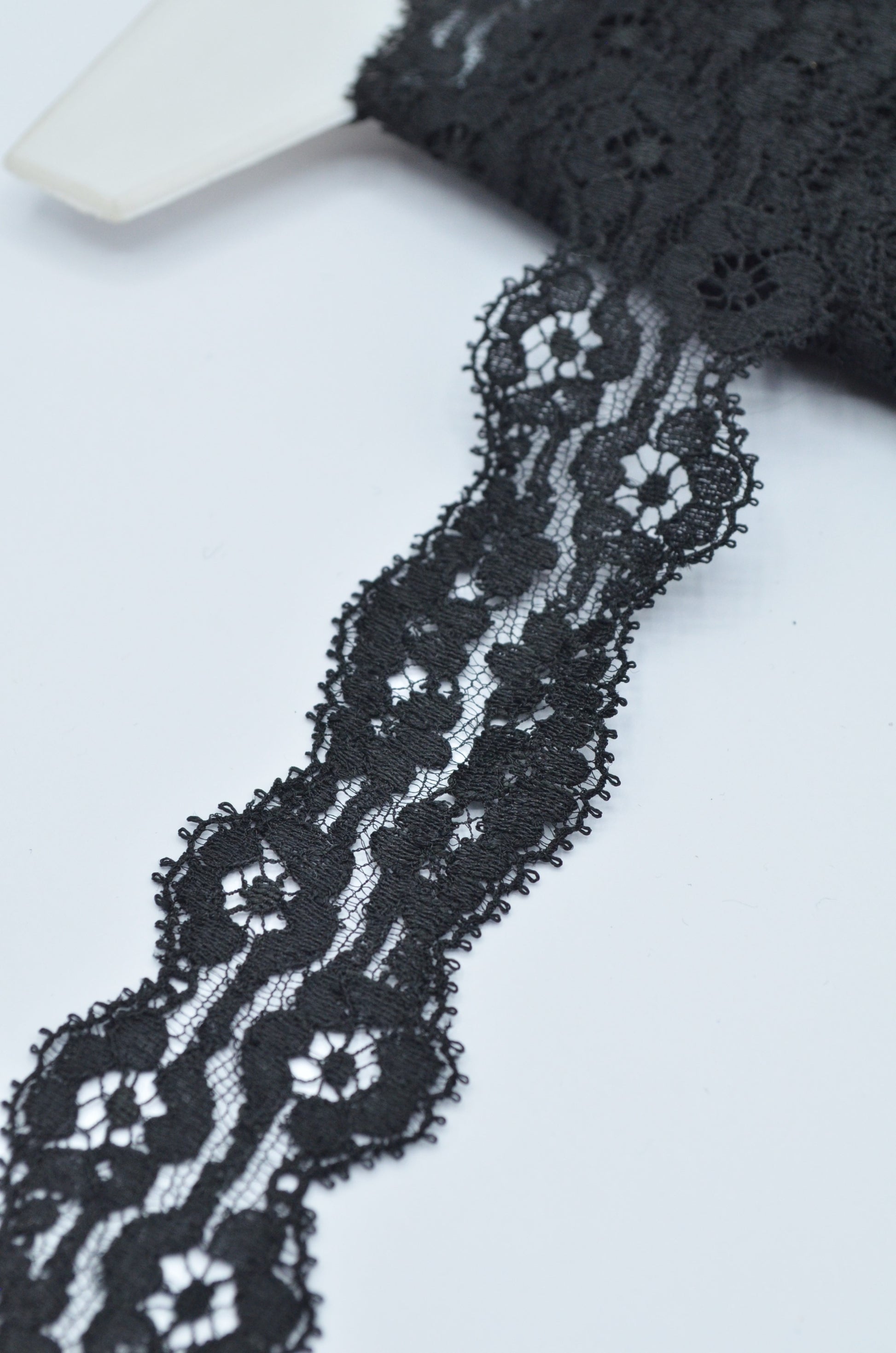 Dantela Elastica Neagra, 30mm