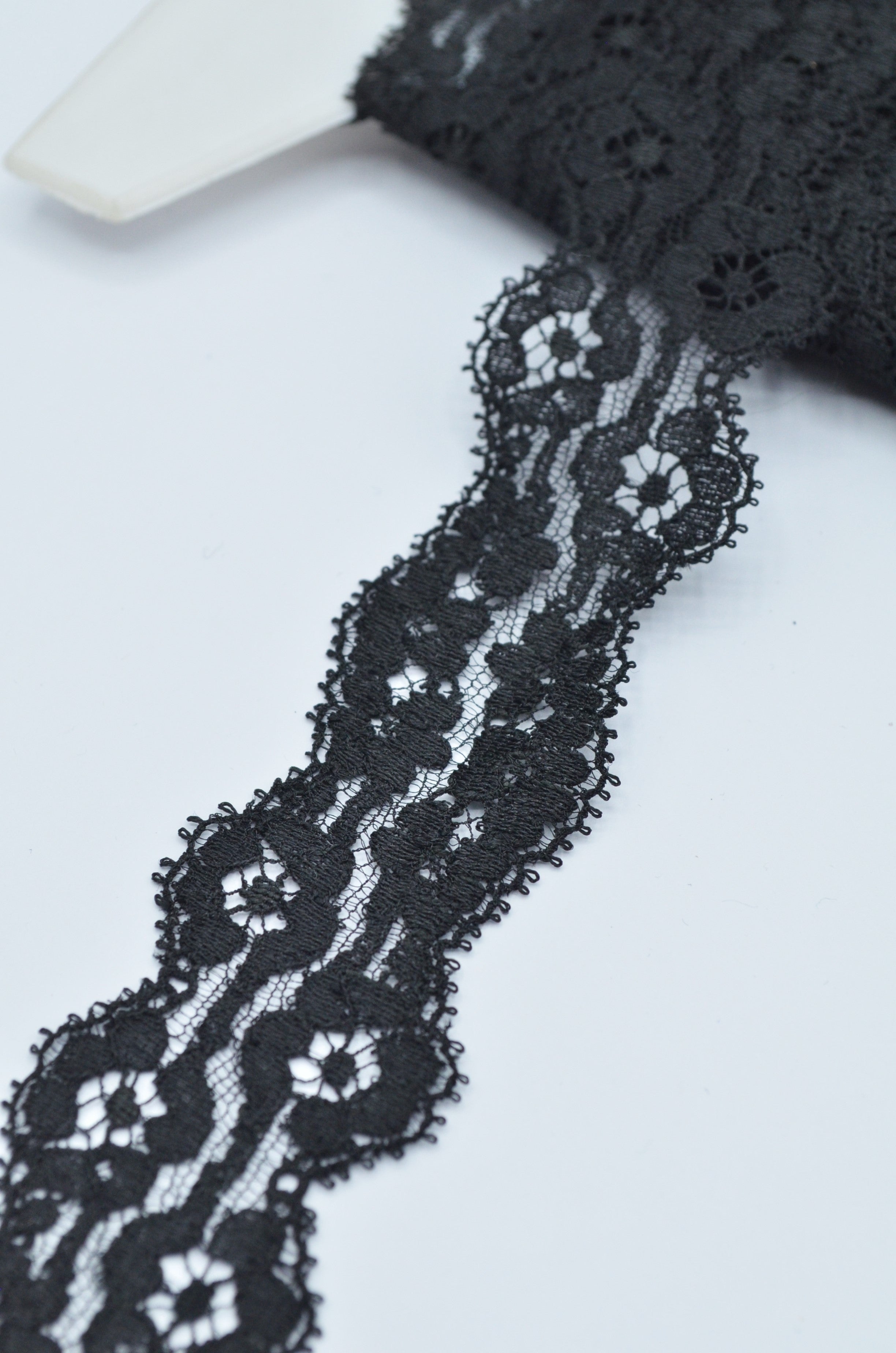 Dantela Elastica Neagra, 30mm