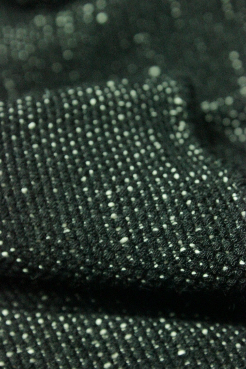Tricot Elastic. Negru Cu Alb