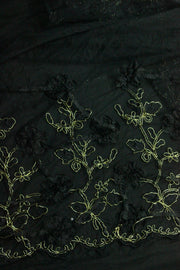 Tull Cu Aplicatii, Negru Cu Auriu