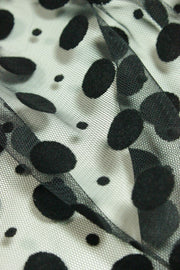 Tull Cu Buline De Catifea, Negru