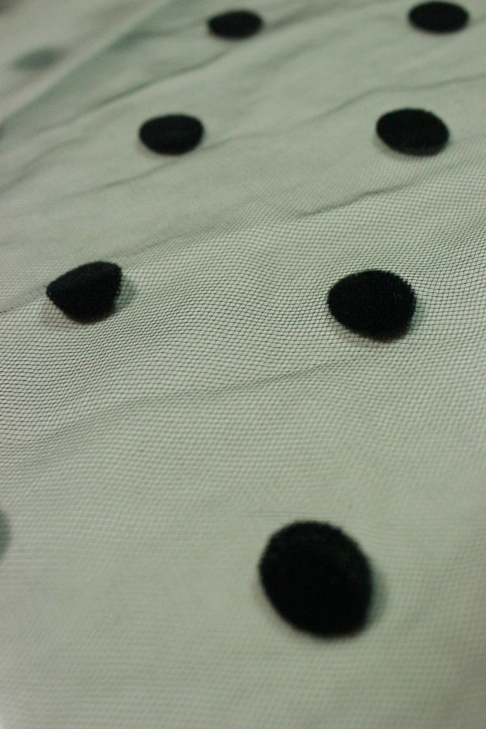 Tull Cu Buline De Catifea, Negru, (12mm Bulina)