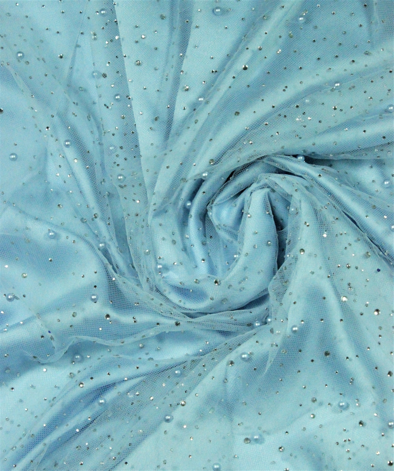 Tull Cu Perle Si Pietre, Bleu