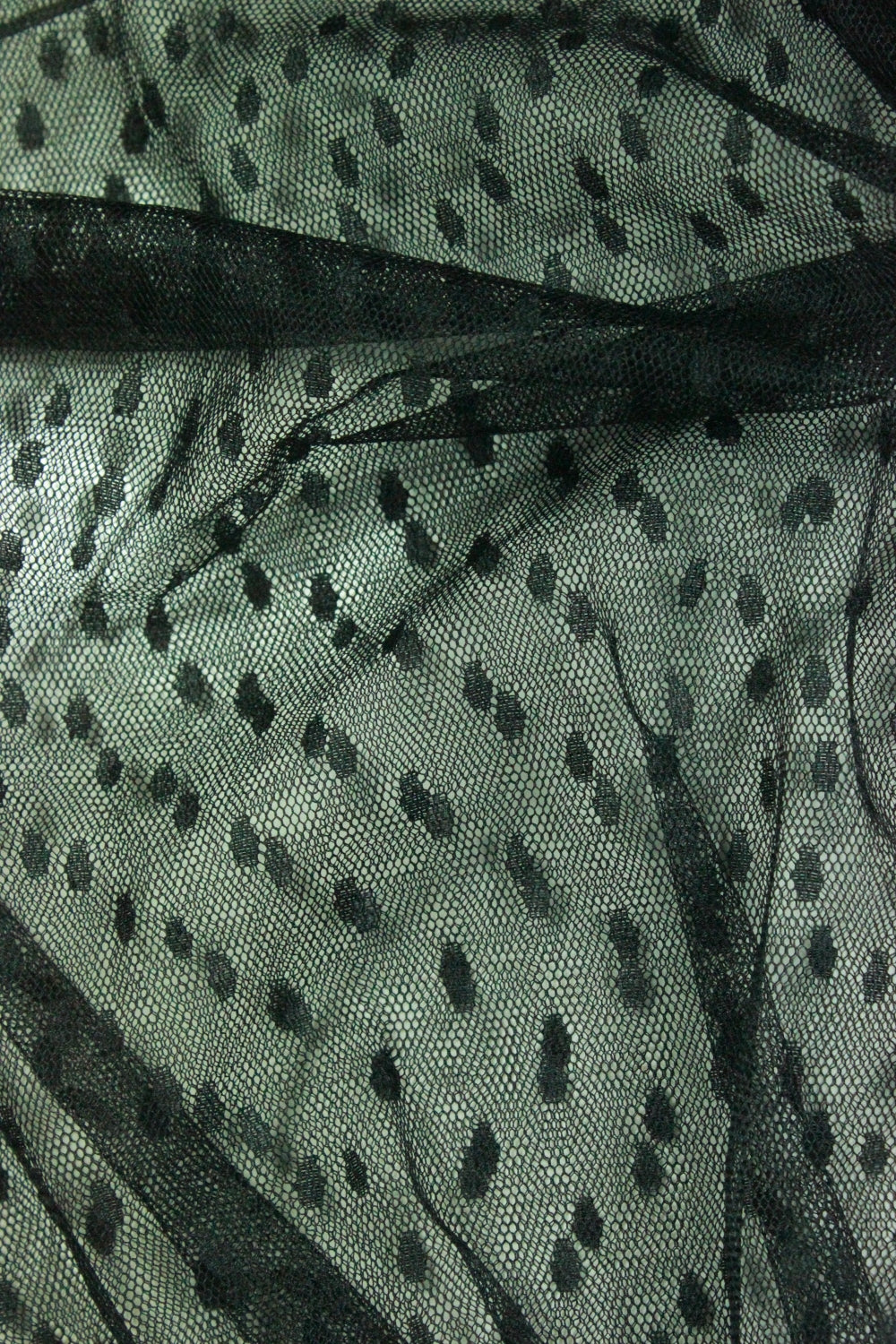 Tull Elastic Cu Picouri, Negru