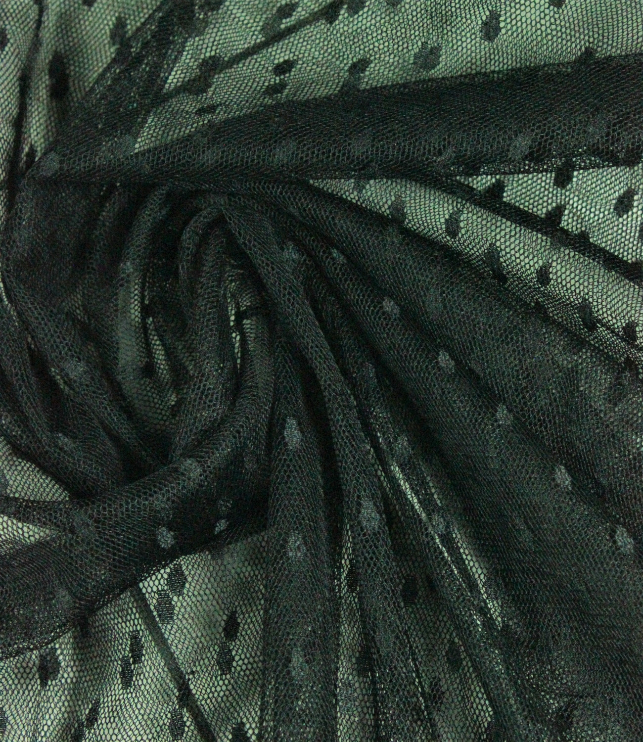 Tull Elastic Cu Picouri, Negru