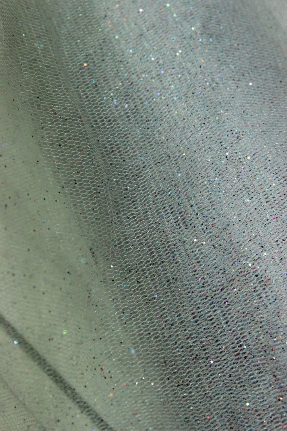 Tull Gri Cu Sclipici Multicolor