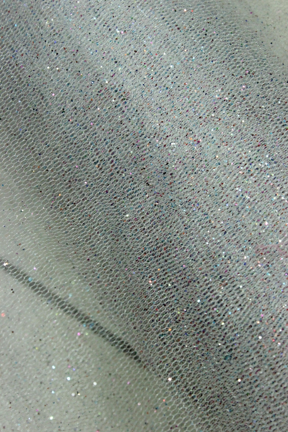 Tull Gri Cu Sclipici Multicolor