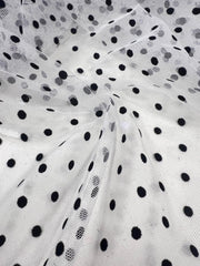 Tull Elastic Cu Buline Din Catifea