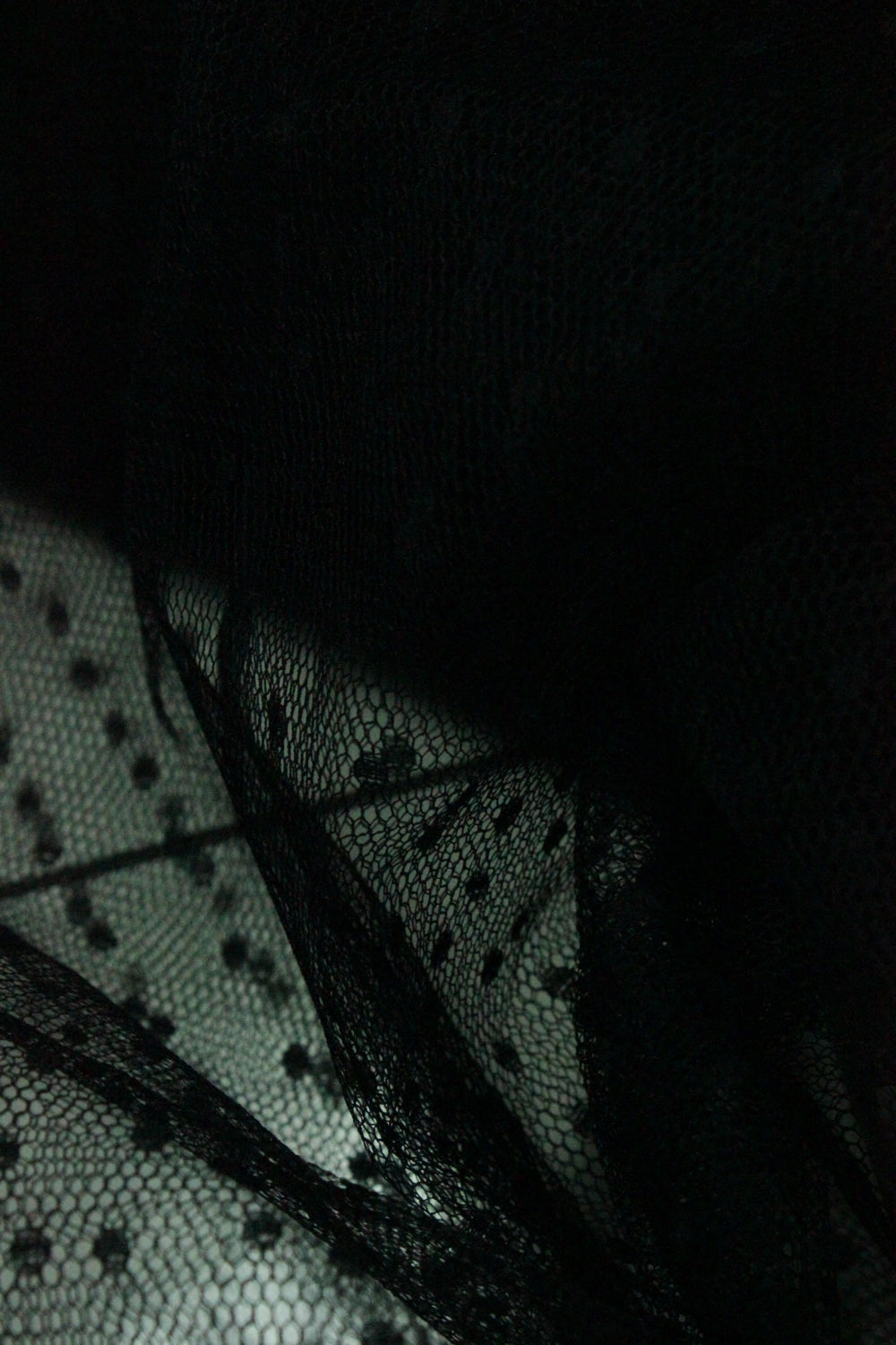 Tull Usor Elastic Cu Buline, Negru