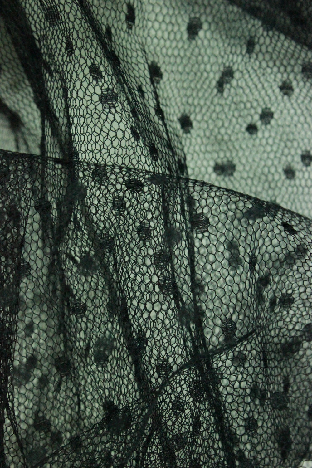 Tull Usor Elastic Cu Buline, Negru