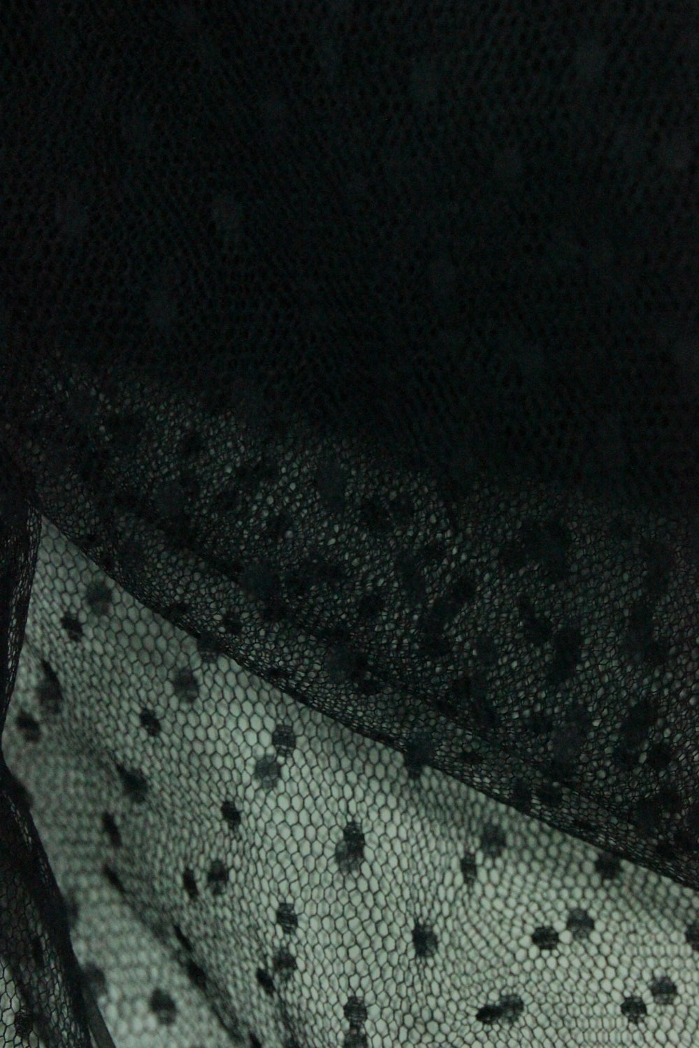 Tull Usor Elastic Cu Buline, Negru