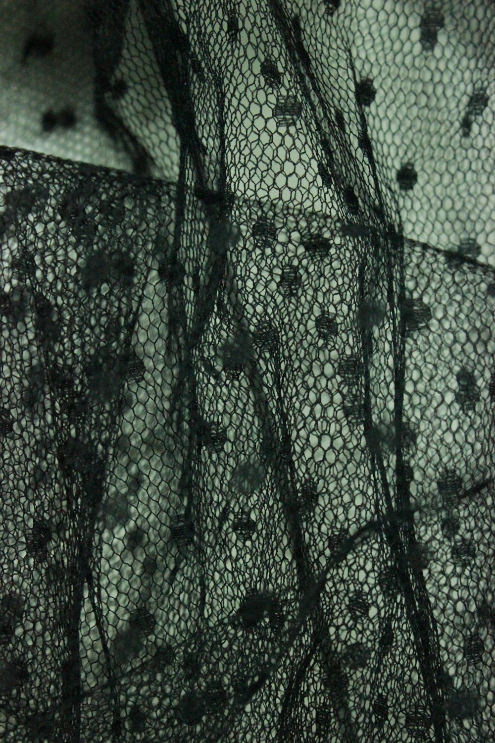 Tull Usor Elastic Cu Buline, Negru