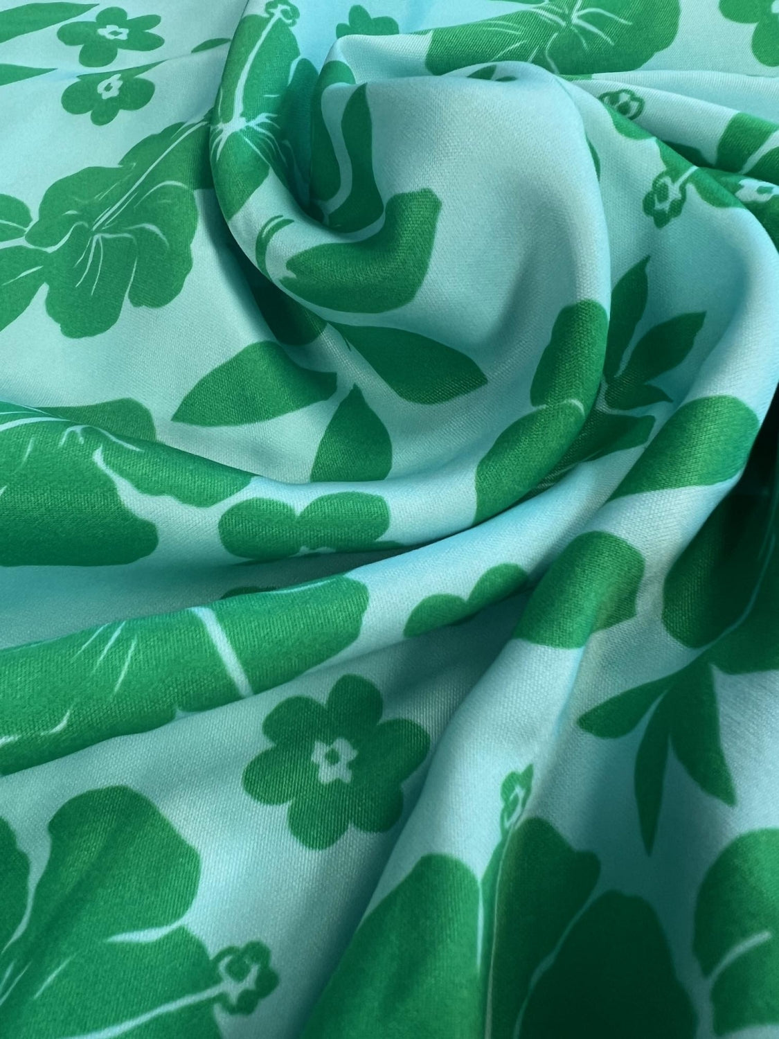 Vascoza Satinata Imprimata, Bleu cu Verde