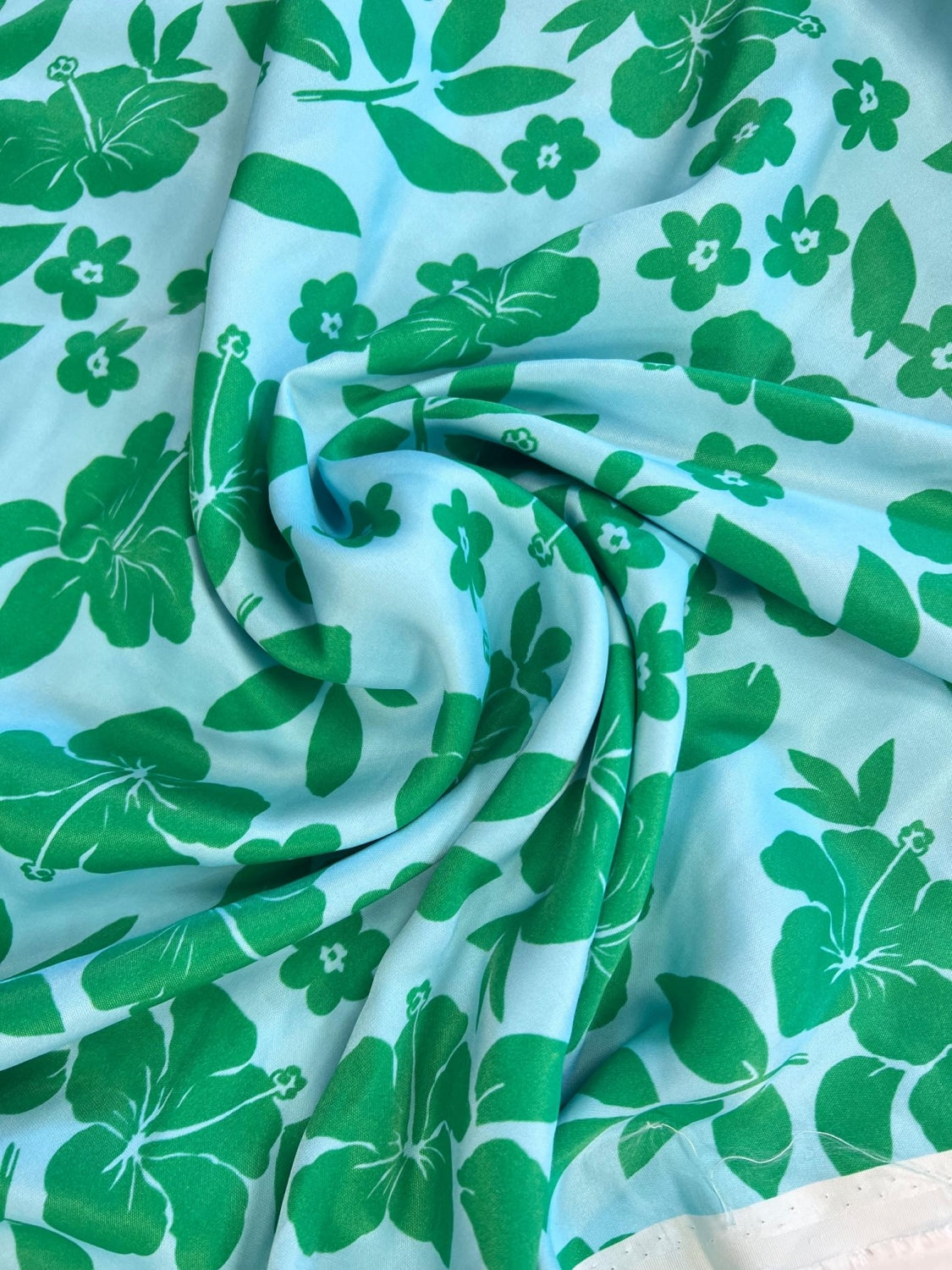 Vascoza Satinata Imprimata, Bleu cu Verde