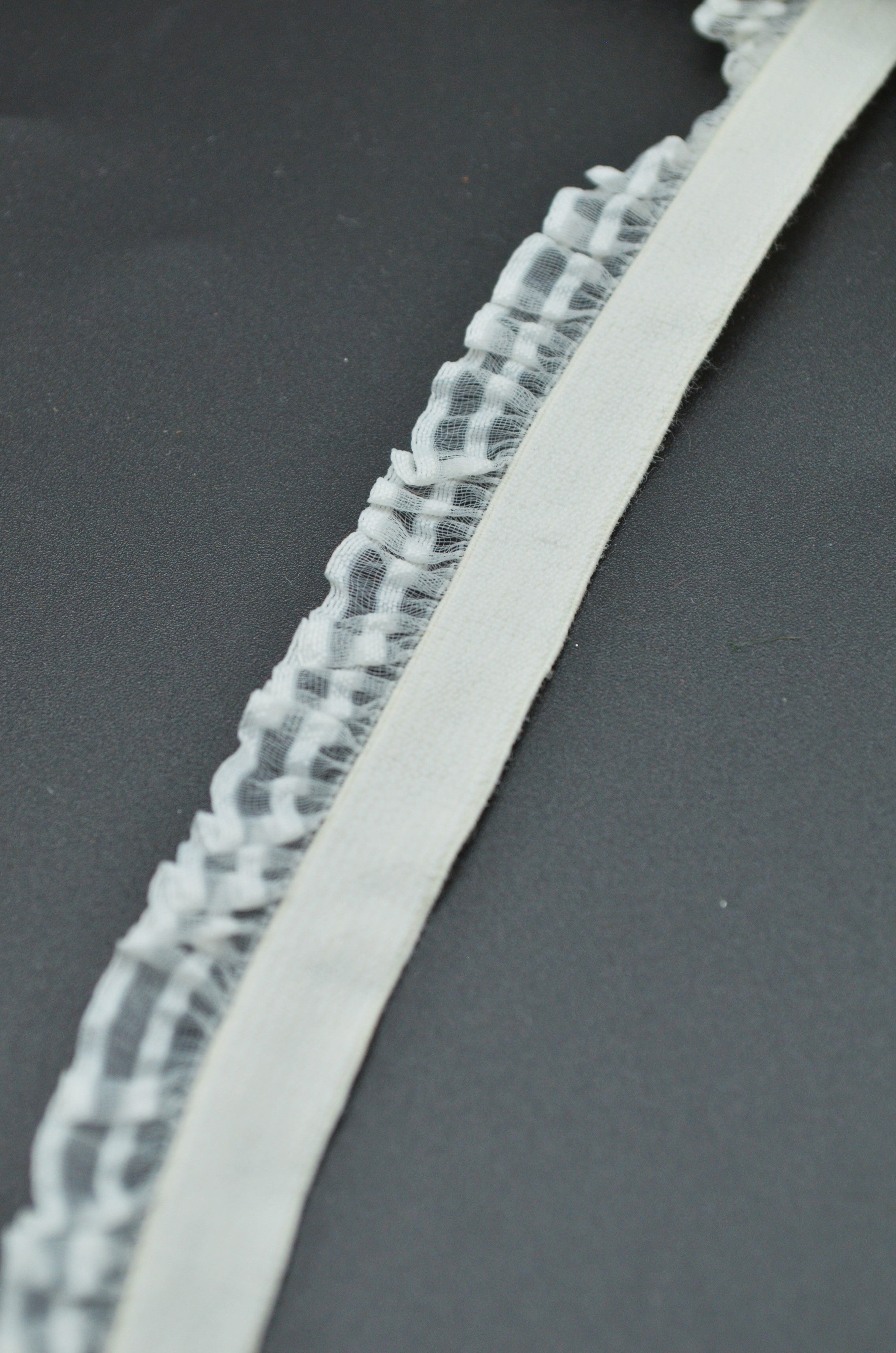 Elastic Cu Volane Din Organza, 20mm, Ivoire
