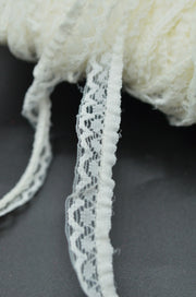 Volan Din Dantela Usor Elastic, 10mm, Ivoire