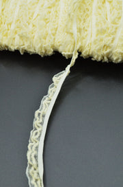 Elastic Cu Volane Din Organza, 15mm, Crem Unt